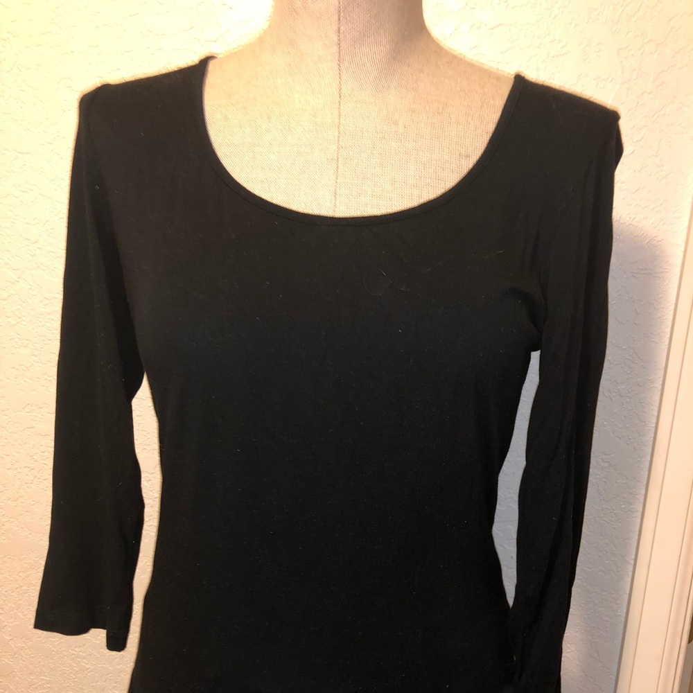 Black twist tie back top